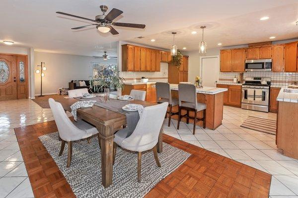 Kitchen with an island