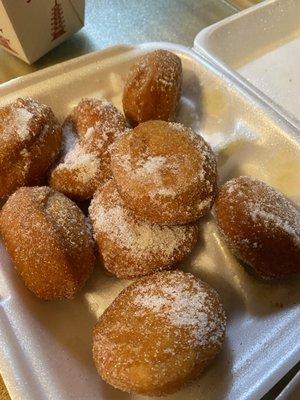 Sugar donuts for the kids, they loved them