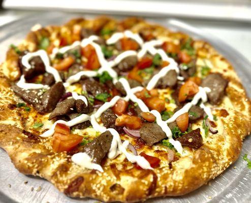 All Beef Gyro pizza (halal)