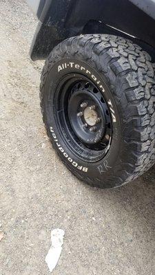 50% tread on my Spare Tire Wheel, looks great