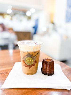 Vietnamese coffee. Happy for the Canele. | www.moniquedao.com