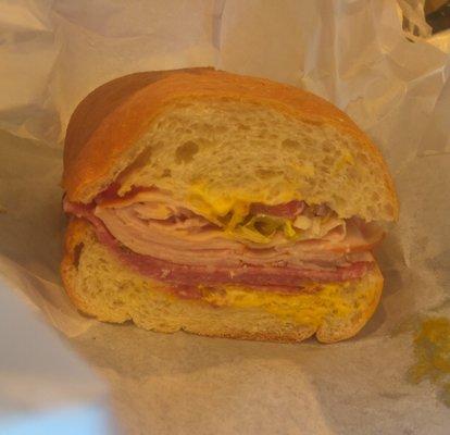 Turkey & Salami with Mayo & Mustard on both sides!