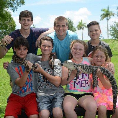 Family photo - Animal Encounters at Everglades Holiday Park