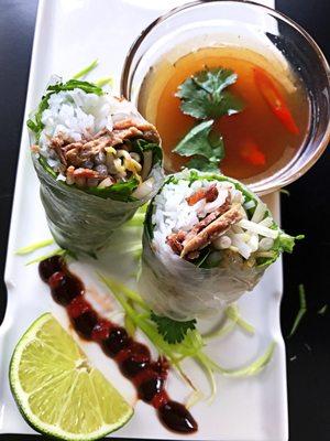 Off the menu, our creation called Pho-rollees, a fusion between spring rolls & Pho!