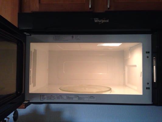 Clean microwave upon move out.  We were charged for the professional cleaning they had done for the new tenants.