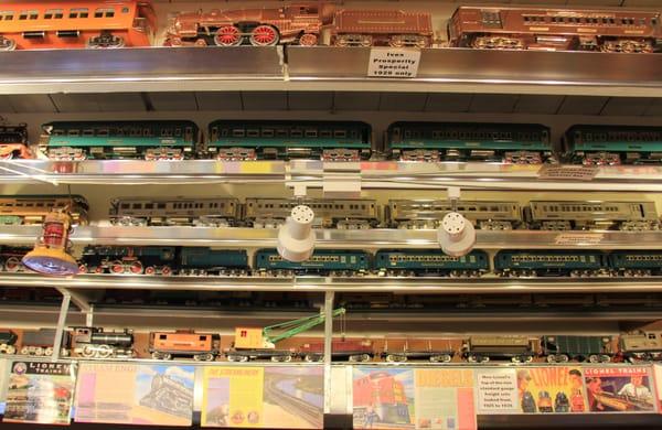 Standard Gauge classics like the Mayflower, Blue Comet, and others on display.