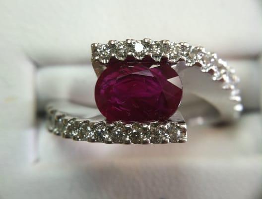 Ruby anniversary ring