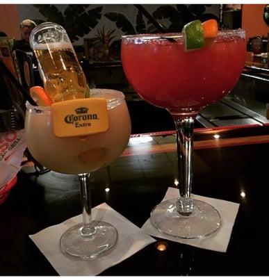 Coronarita and Strawberry Margarita