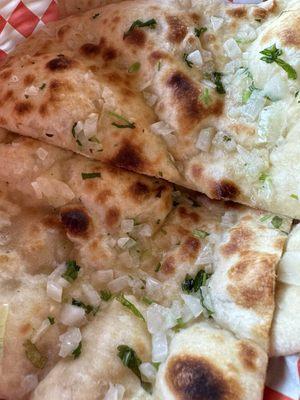 Onion Naan. They make an excellent fresh naan here.