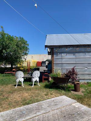 Out door seating was quaint.