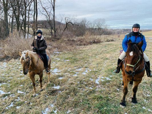 Side by side riding on trails