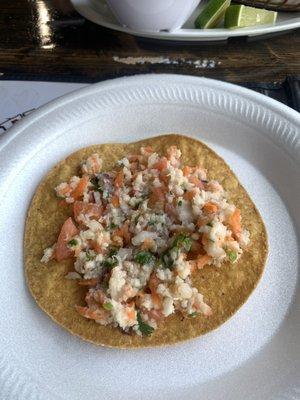 Fish ceviche appetizer