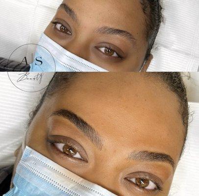 Gorgeous Dark Brown Microblading By A. Samara Beauty