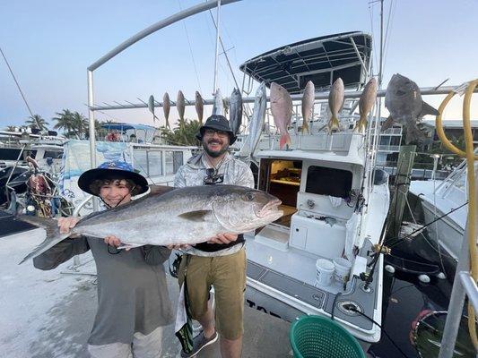 Ended the day with AmberJack, Mahi, Blackfin Tuna, Trigger fish, yellowtail snapper, mutton snapper, cero Mack, blue runner