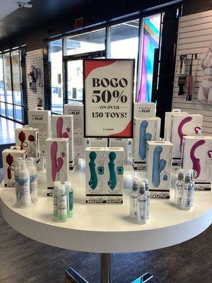 Bogo 50 Evolved, Playboy Pleasure, Gender X, and Zero Tolerance. Offer valid 8/25/2024 -9/28/2024 at store closing.