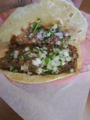 Spicy Barbacoa tacos deliciousness