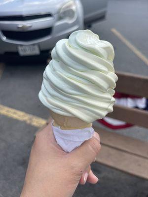 Pistachio and banana soft serve