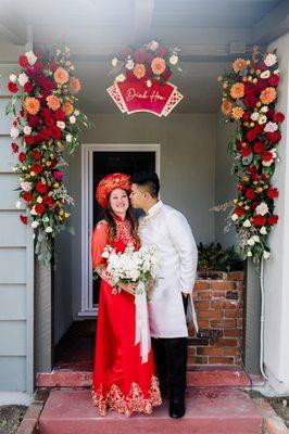 Front porch wedding set up