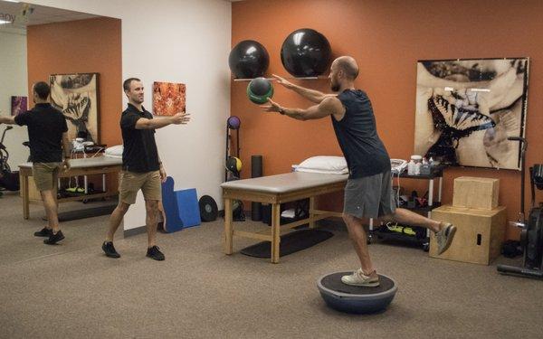 With one-on-one with a PT to meet your fitness or rehabilitation goals!