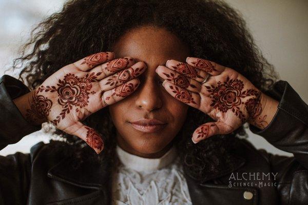 Henna stains best on the palms - and even lasts longer than the tops of the hands.