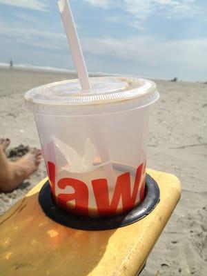 Iced coffee for the beach