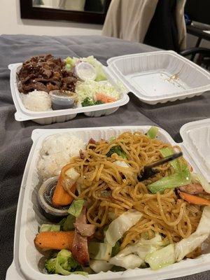 Chicken Yaki Soba Beef and Pork Combo