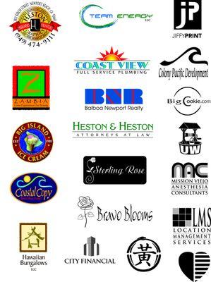 Here are some of the logos designed by Heston Graphics--not bad, right?