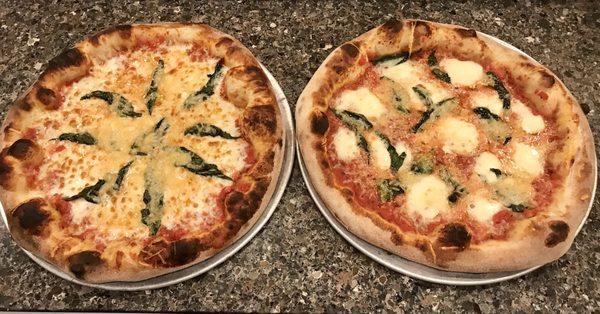 Margherita Brazilian Style (left) & Tradizionale (right)
We have both