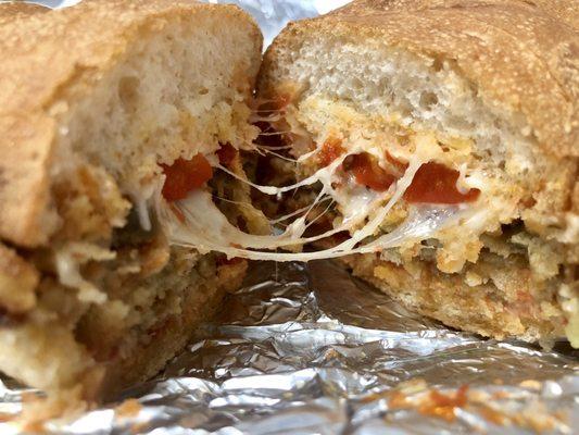 Eggplant Parmesan grinder