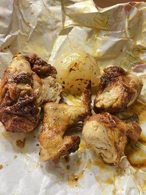 Half Grilled Chicken, comes with half of a grilled onion - Delicious