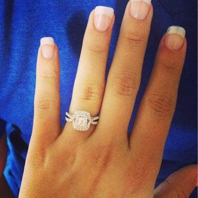 Thank you for making my nails look so pretty so I could show off my beautiful engagement ring!