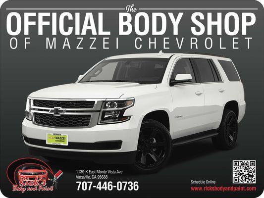 Official Body Shop of Mazzei Vacaville Chevrolet