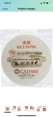 Spring roll rice paper