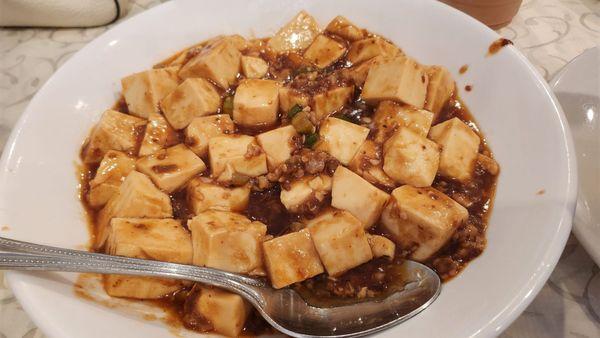 Mapo tofu is not too spicy the way I like it