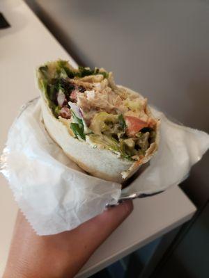 Chicken kabob wrap