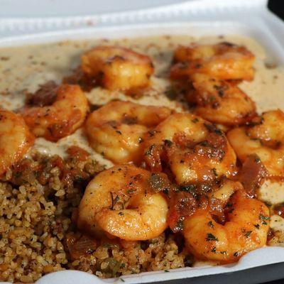 Sautéed shrimp dirty rice