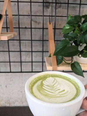 Matcha and greenery