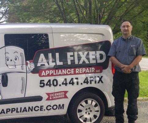 Lou Scott, owner and senior technician of All Fixed Appliance Repair, LLC.