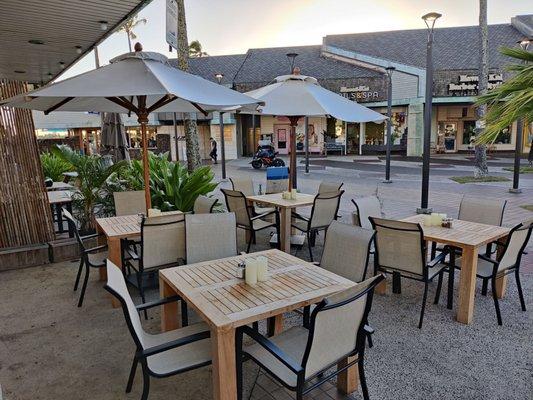 Outside dining area