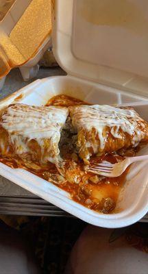 California burrito chimichanga and enchilada style