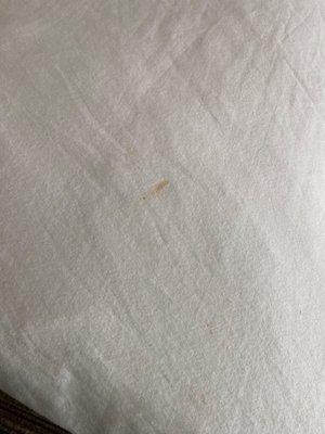 Stains on duvet in original room assigned.  This was found immediately after check in!   We inspect the room before unpacking!