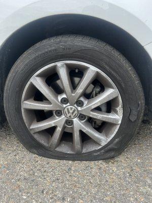 Blown tire