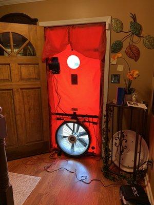 Blower door testing is recommended by EPA and Department of Energy to make home more efficient and safe.