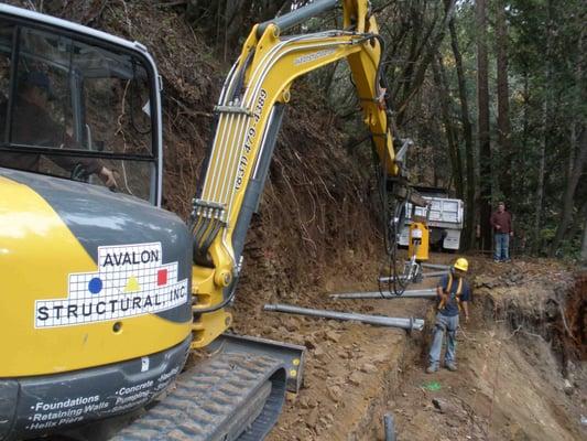 Helical Pier Installation