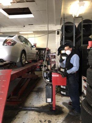 Time for a wheel alignment with the new tires