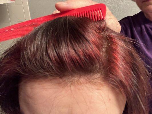 Red roots that are still there