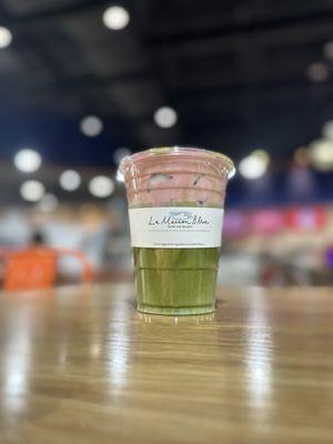 Sakura matcha latte