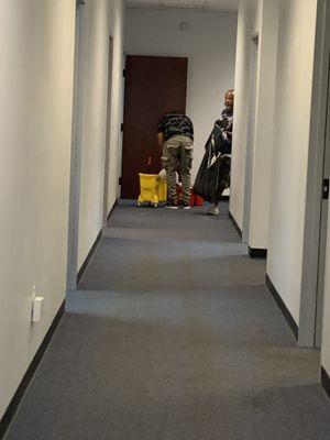 Janitorial services at office buildings and commercial sites!