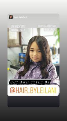 Haircut and blowout done by one of our most talents members. Follow her and schedule your next appointment @hair_byleilani on Ig.