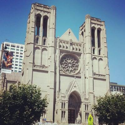 The end of our hike at Grace Cathedral.